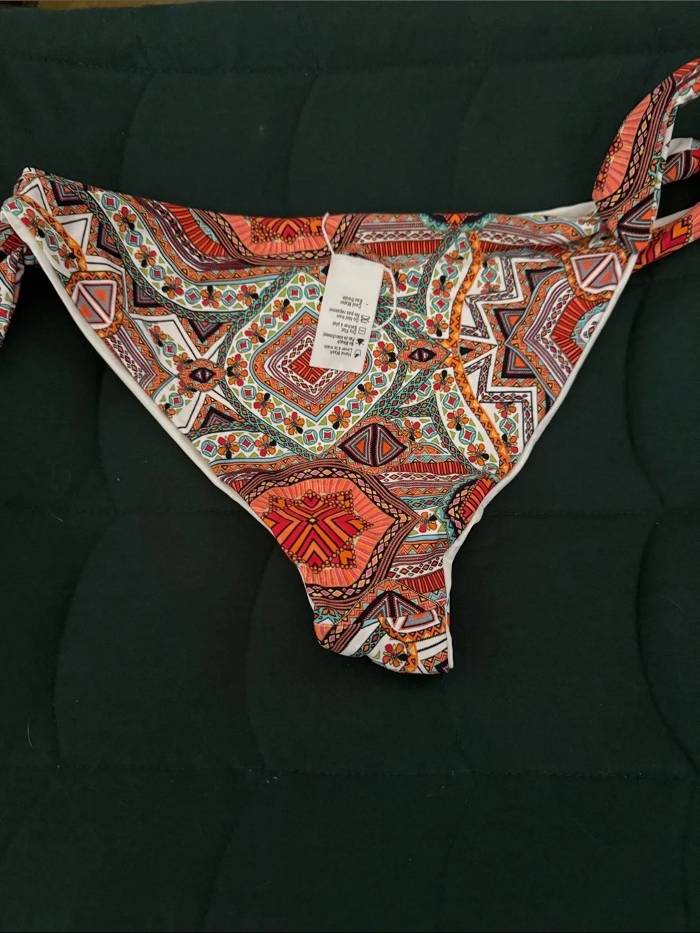Women’s Printed Hipster Bikini Bottom - Multicolor Lspace  Medium new
